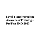 Level 1 Antiterrorism Awareness Training - PreTest JKO 2023