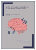 PWS: Wat is de invloed van muziek op het concentratievermogen 