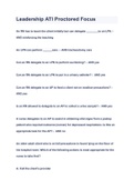 Leadership ATI Proctored Focus Questions & Answers2023 &lpar;A&plus; GRADED100&percnt; VERIFIED&rpar;