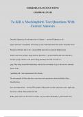 To Kill A Mockingbird&period; Test Questions With Correct Answers