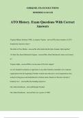 ATO History&period; Exam Questions With Correct Answers