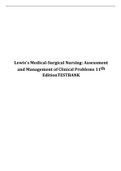  Lewis's Medical-Surgical Nursing: Assessment and Management of Clinical Problems 11th EditionTESTBANK