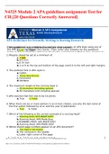 N4325 Module 2 APA guidelines assignment Test for CH&period;&lbrack;20 Questions Correctly Answered&rsqb;