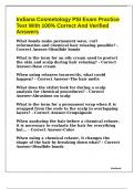 Indiana Cosmetology PSI Exam Practice Test With 100&percnt; Correct And Verified Answers