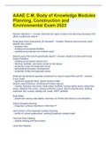 AAAE C.M. Body of Knowledge Modules Planning, Construction and Environmental Exam 2023