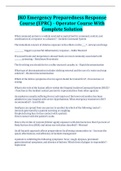JKO Emergency Preparedness Response Course &lpar;EPRC&rpar; - Operator Course With Complete Solution