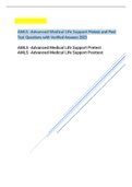 AMLS -Advanced Medical Life Support Pretest and Post Test Questions with Verified Answers 2023