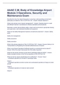  AAAE C.M. Body of Knowledge Airport Module 3 Operations, Security and Maintenance Exam