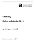 IB Chemistry SL & HL 2016 ALL past papers 