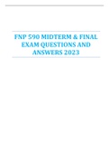 FNP 590 MIDTERM & FINAL EXAM QUESTIONS AND ANSWERS 2023