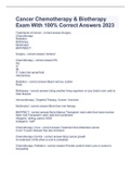 Cancer Chemotherapy & Biotherapy Exam With 100&percnt; Correct Answers 2023