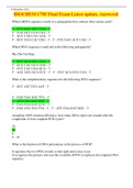 BIOCHEM C785 Final Exam Latest update With Complete Solution