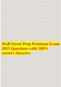 Wall Street Prep Premium Exam 2023 Questions with 100% correct Answers