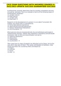 CPCE EXAM QUESTIONS WITH ANSWERS GRADED A&plus; 2022&sol;2023 UPDATE SUCCESS GUARANTEED SUCCESS