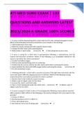 ATI MED SURG EXAM 133 QUIZ & ANS 2023&sol;2024