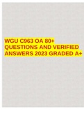 WGU C963 OA 80+ QUESTIONS AND VERIFIED ANSWERS 2023 GRADED A+