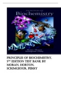 Principles Of Biochemistry, 5th Edition Test Bank By Moran, Horton, Scrimgeour, Perry