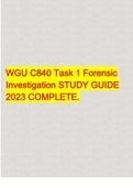 WGU C840 Task 1 Forensic Investigation STUDY GUIDE 2023 COMPLETE.