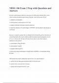 NRSG 106 Exam 2 Prep with Questions and Answers