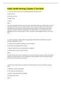 Public Health Nursing&colon; Chapter 2 Test Bank Questions and Answers&sol;100&percnt; &sol;Accurate