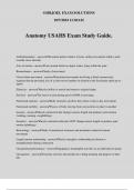 Anatomy USAHS Exam Study Guide&period;