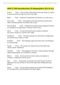 WGU C100 Introduction To Humanities &lpar;Q&rsquo;s & A&rsquo;s&rpar;