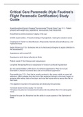 Critical Care Paramedic &lpar;Kyle Faudree's Flight Paramedic Certification&rpar; Study Guide
