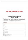 FIVE GUYS CERTIFICATION EXAM