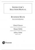 Solution Manual For Business Math&comma; 11th Edition by Cheryl Cleaves&comma; Margie Hobbs&comma; Jeffrey Noble