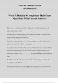 Week 5&colon; Domain 4 Compliance Quiz Exam Questions With Correct Answers