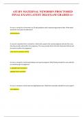 ATI RN MATERNAL NEWBORN PROCTORED  FINAL EXAM LATEST 2024 EXAM GRADED A&plus;