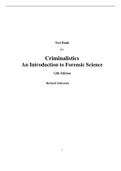 Criminalistics An Introduction to Forensic Science, 12e Richard Saferstein (Test Bank)