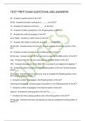 TEST PREP EXAM QUESTIONS AND ANSWERS