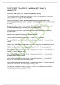 TEST PREP PRACTICE EXAM QUESTIONS & ANSWERS