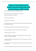 Endeavor 9E CRJ 900 systems review&sol;oral&sol;LOE Study Quiz with Correct Answers 100&percnt; Solved