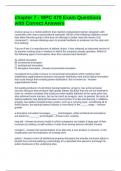 chapter 7 - WPC 470 Exam Questions with Correct Answers