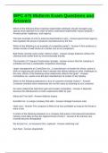 WPC 470 Midterm Exam Questions and Answers