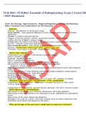 NUR 2063 &sol; NUR2063&colon; Essentials of Pathophysiology Exam 2 &lpar;Latest 2022 &sol; 2023&rpar; Rasmussen