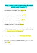 Preparation for Abdomen ARDMS Exam Latest 2023 Graded A&plus;