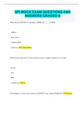 SPI MOCK EXAM QUESTIONS AND ANSWERS GRADED A