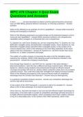 WPC 470 Chapter 4 Quiz Exam Questions and Answers
