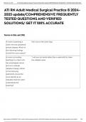 ATI RN Adult Medical Surgical Practice B 2024-2025 update&sol;COMPREHENSIVE FREQUENTLY TESTED QUESTIONS AND VERIFIED SOLUTIONS&sol; GET IT 100&percnt; ACCURATE