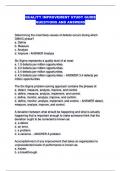 QUALITY IMPROVEMENT STUDY GUIDE QUESTIONS AND ANSWERS