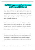 ESL TEXES Supplemental Test Questions and Answers 100&percnt; Solved