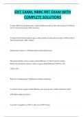 EXIT EXAM&comma; NBRC RRT EXAM WITH COMPLETE SOLUTIONS