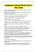 NURS5002 EXAM STUDY SET &commat; 2024-2025 