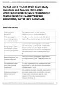 NU 545 Unit 1 &sol;NU545 Unit 1 Exam Study Questions and Answers &vert;2024-2025 UPDATE&sol;COMPREHENSIVE FREQUENTLY TESTED QUESTIONS AND VERIFIED SOLUTIONS&sol; GET IT 100&percnt; ACCURATE