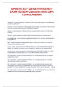 MPOETC ACT 120 CERTIFICATION EXAM REVIEW Questions With 100&percnt; Correct Answers