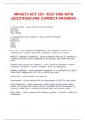 MPOETC ACT 120 - TEST ONE WITH QUESTIONS AND CORRECT ANSWERS