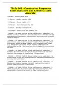 TExEs 268 - Constructed Responses Exam Questions and Answers &lpar;100&percnt; Accurate&rpar;